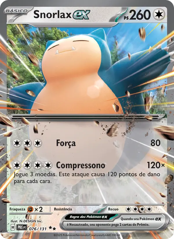 Snorlax ex — Evoluções Prismáticas 076