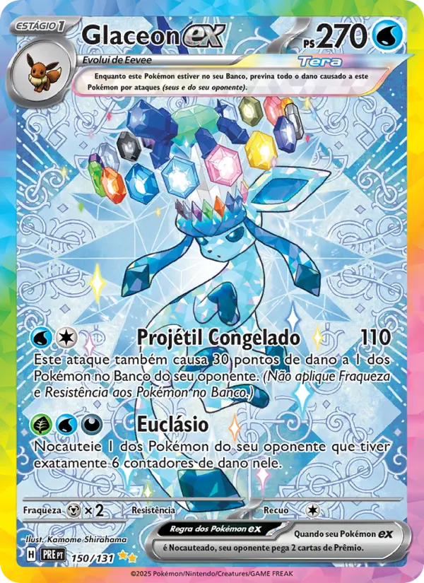 Glaceon ex — Evoluções Prismáticas 150