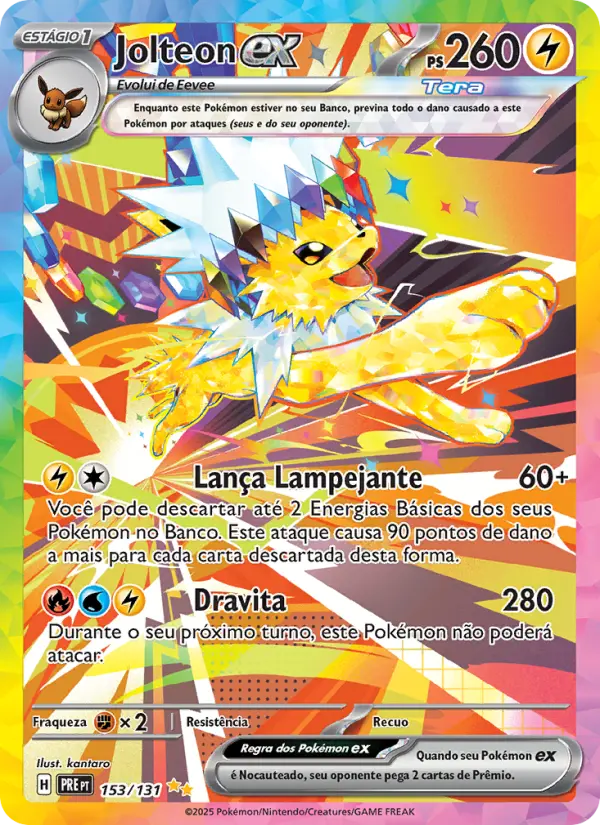Jolteon ex — Evoluções Prismáticas 153