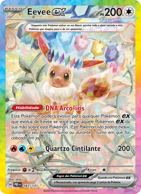 Eevee ex — Evoluções Prismáticas 167