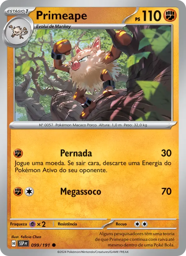 Primeape — Fagulhas Impetuosas 099