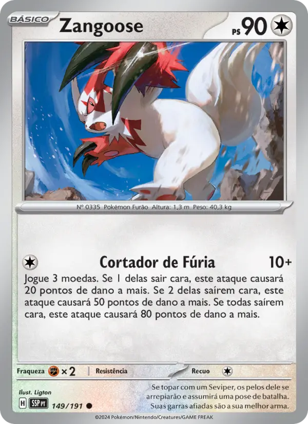 Zangoose — Fagulhas Impetuosas 149