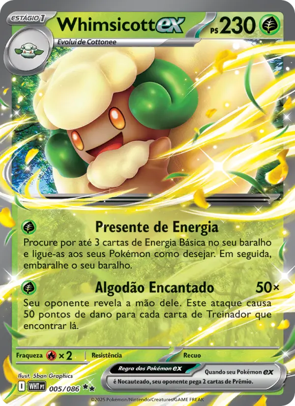 Whimsicott ex — Fogo Branco 005