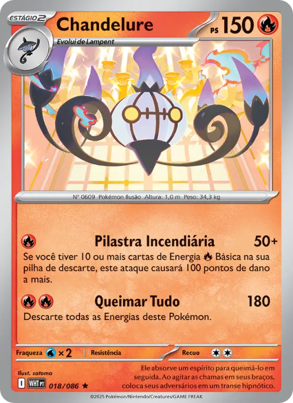 Chandelure — Fogo Branco 018