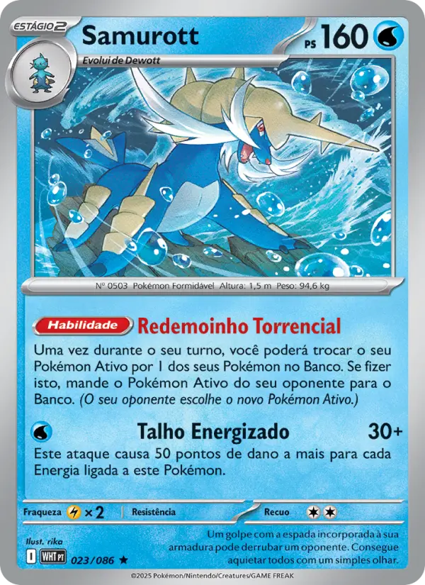 Samurott — Fogo Branco 023