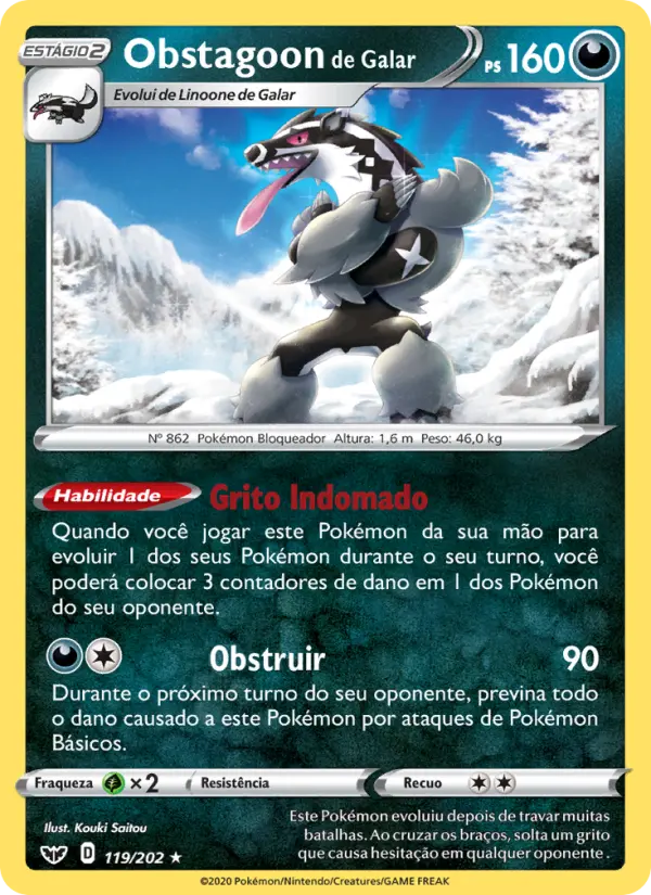 Obstagoon de Galar — Espada e Escudo 119