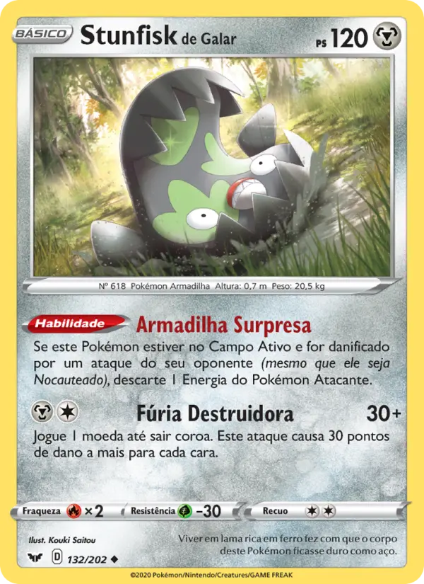 Stunfisk de Galar — Espada e Escudo 132