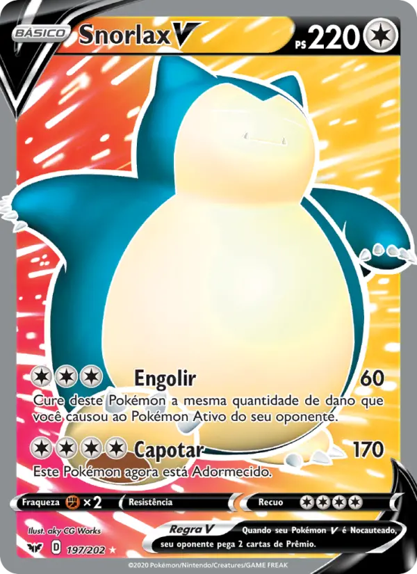 Snorlax V — Espada e Escudo 197