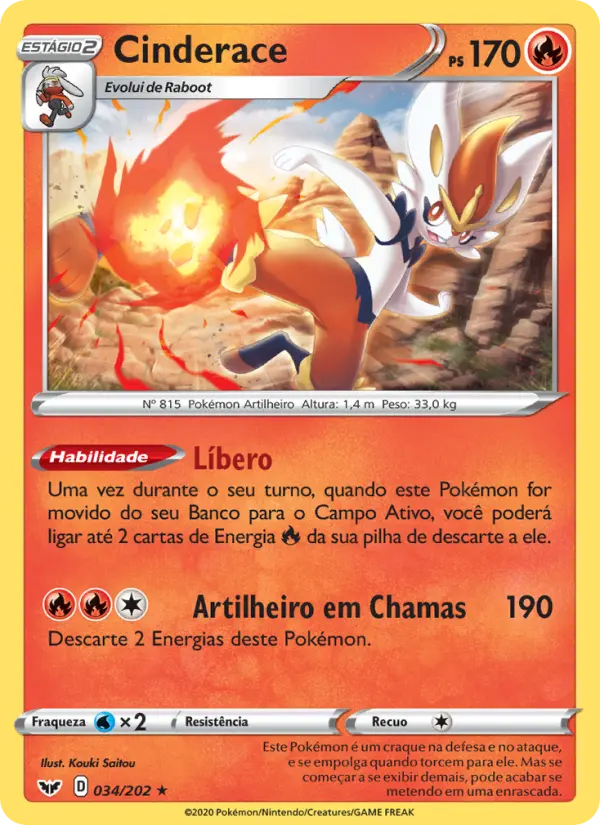Cinderace — Espada e Escudo 34
