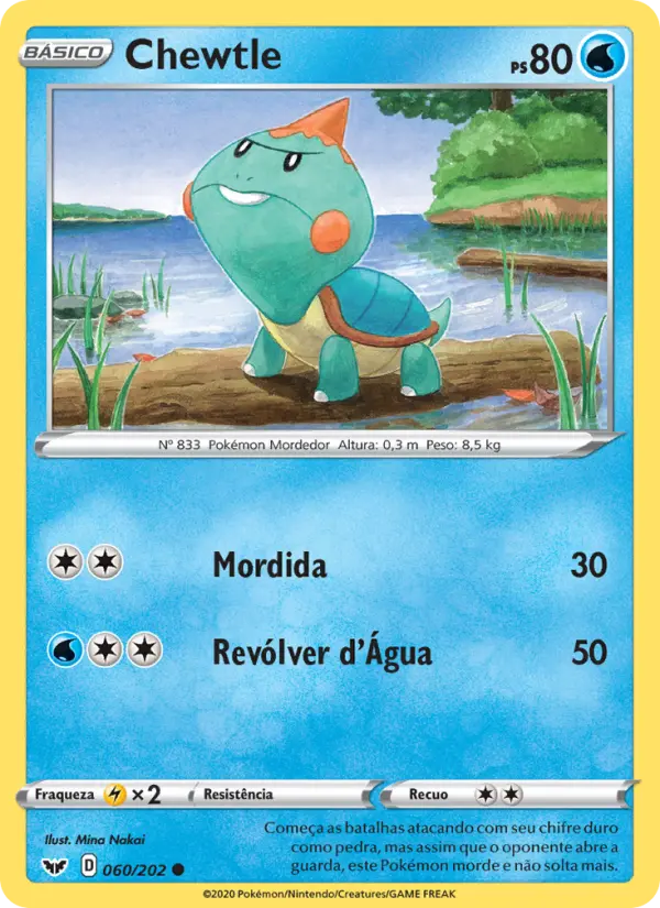 Chewtle — Espada e Escudo 60