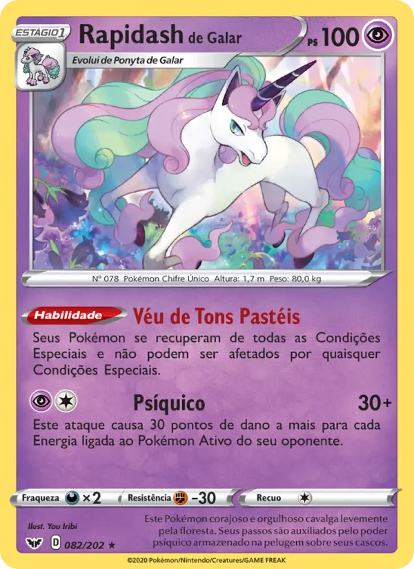 Rapidash de Galar — Espada e Escudo 82