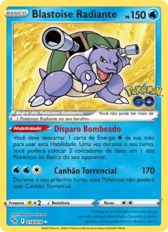 Blastoise Radiante — Pokémon GO 018