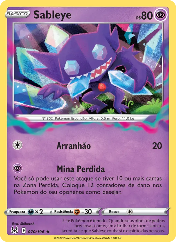 Sableye — Origem Perdida 070