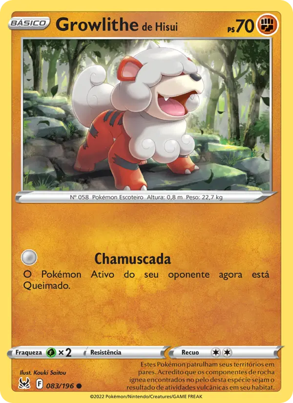 Growlithe de Hisui — Origem Perdida 083