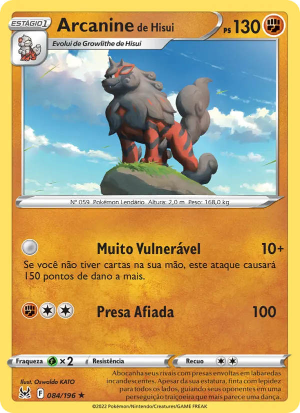 Arcanine de Hisui — Origem Perdida 084