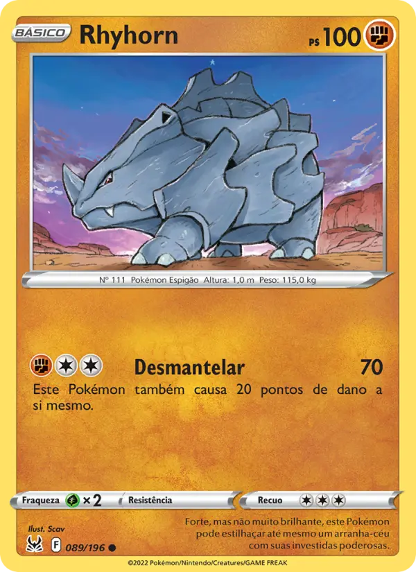 Rhyhorn — Origem Perdida 089
