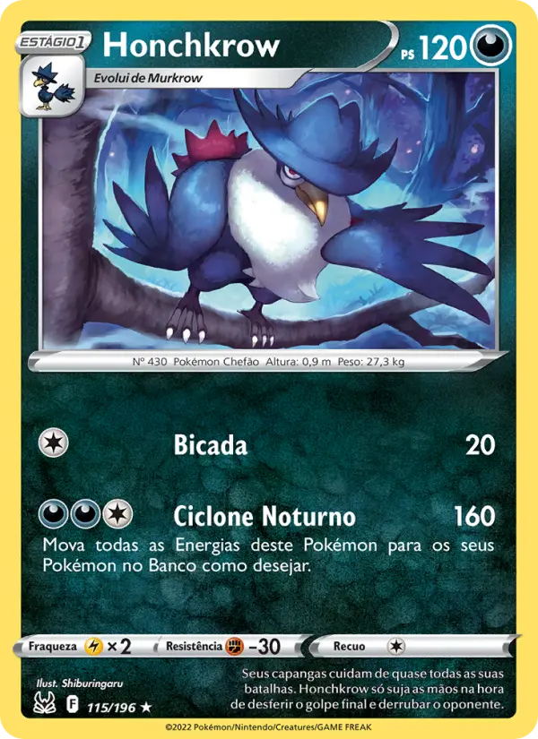 Honchkrow — Origem Perdida 115