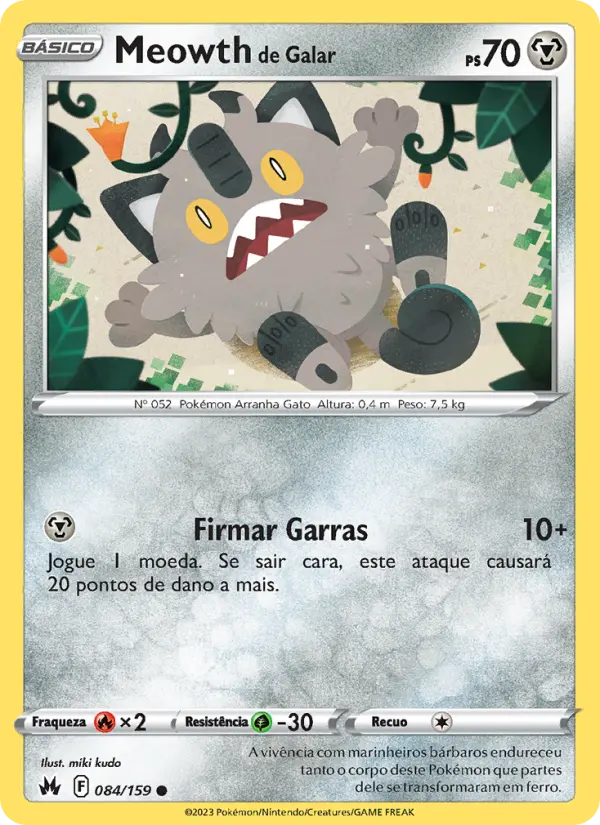 Meowth de Galar — Realeza Absoluta 084