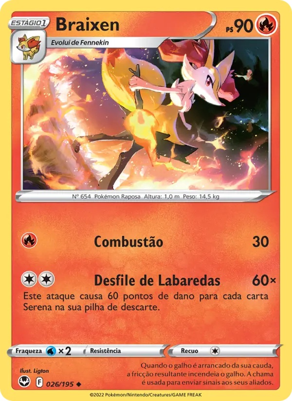 Braixen — Tempestade Prateada 026