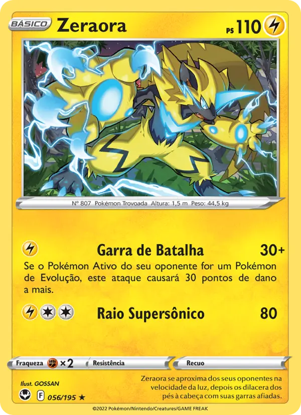 Zeraora — Tempestade Prateada 056