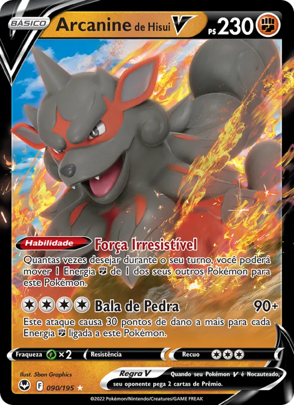 Arcanine de Hisui V — Tempestade Prateada 090