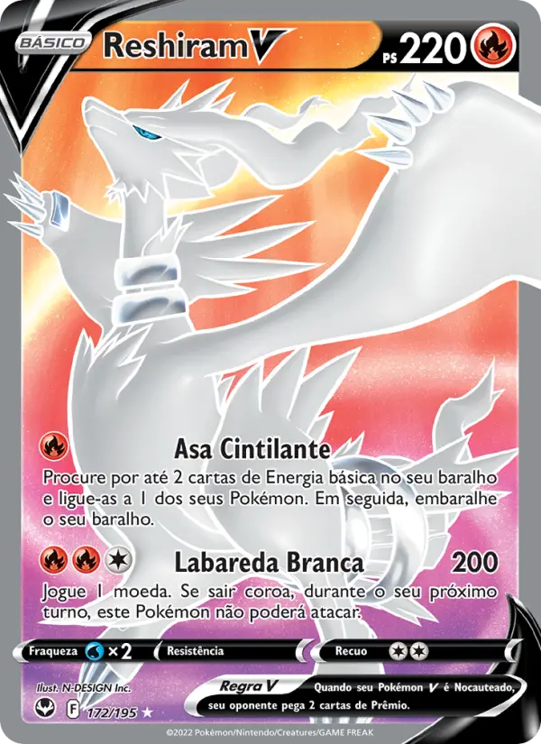 Reshiram V - Tempestade Prateada