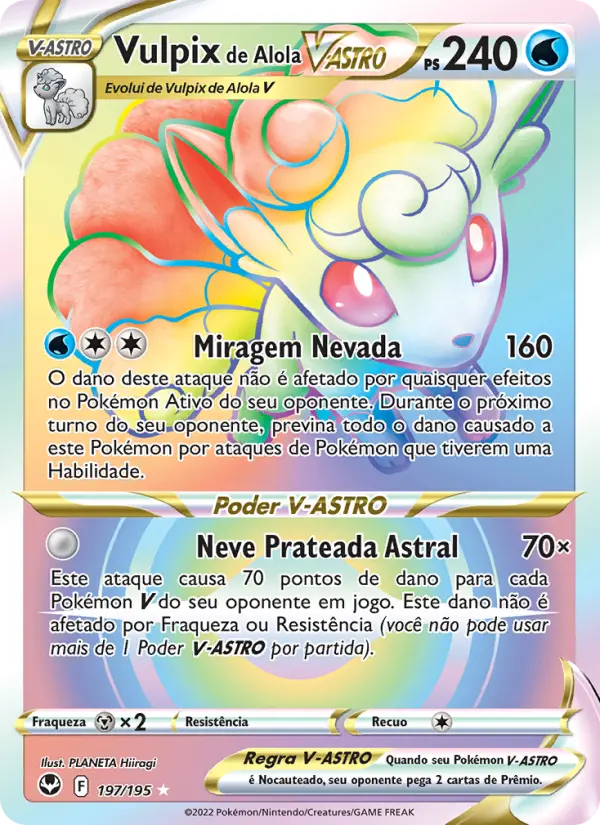 Vulpix de Alola V-ASTRO — Tempestade Prateada 197