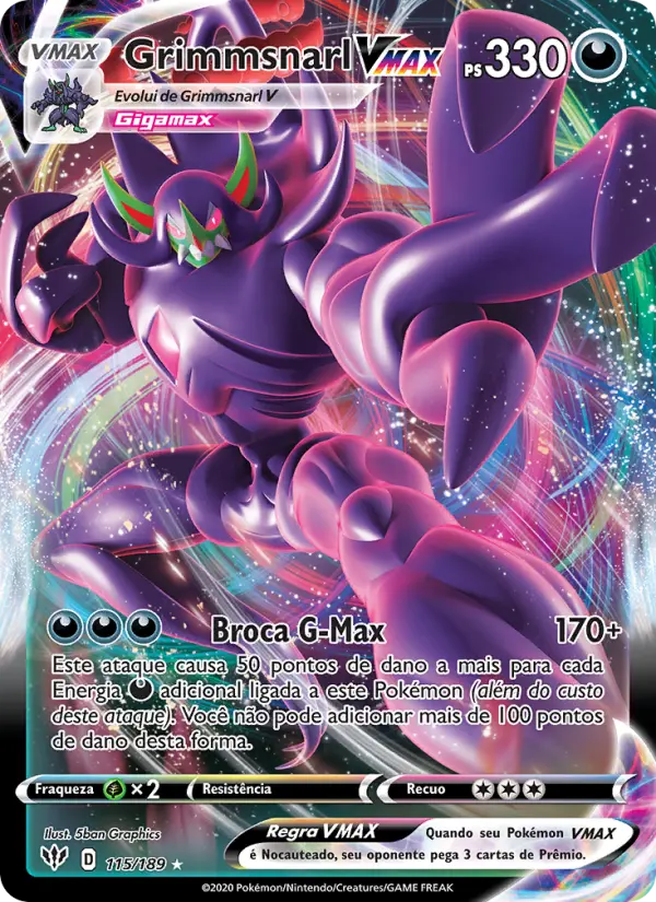 Grimmsnarl VMAX — Escuridão Incandescente 115