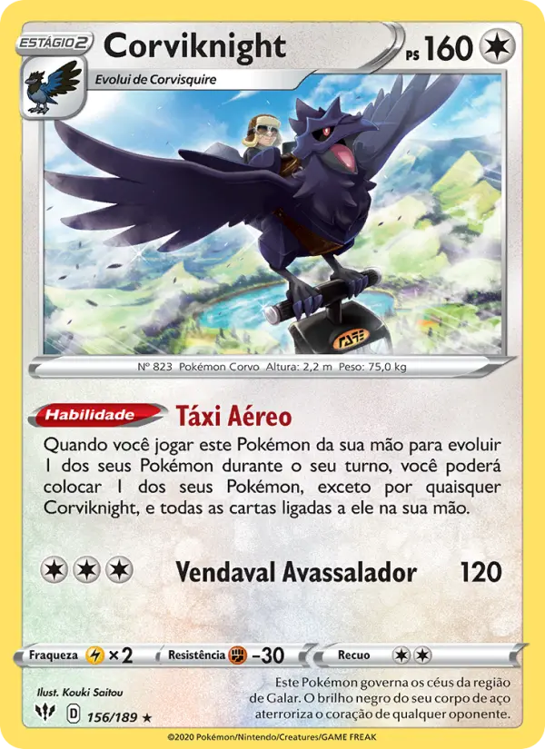 Corviknight — Escuridão Incandescente 156
