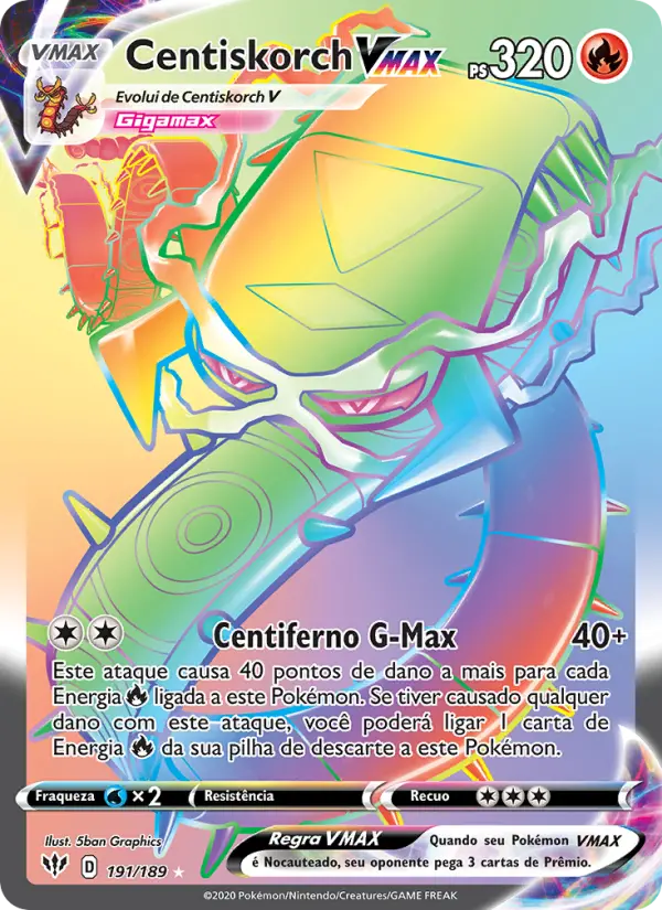 Centiskorch VMAX — Escuridão Incandescente 191