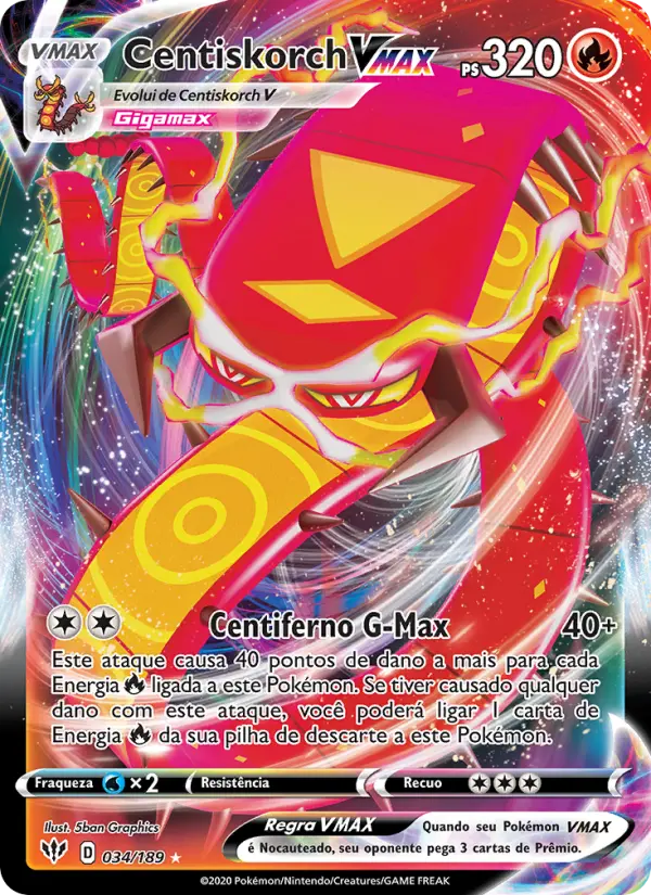 Centiskorch VMAX — Escuridão Incandescente 34
