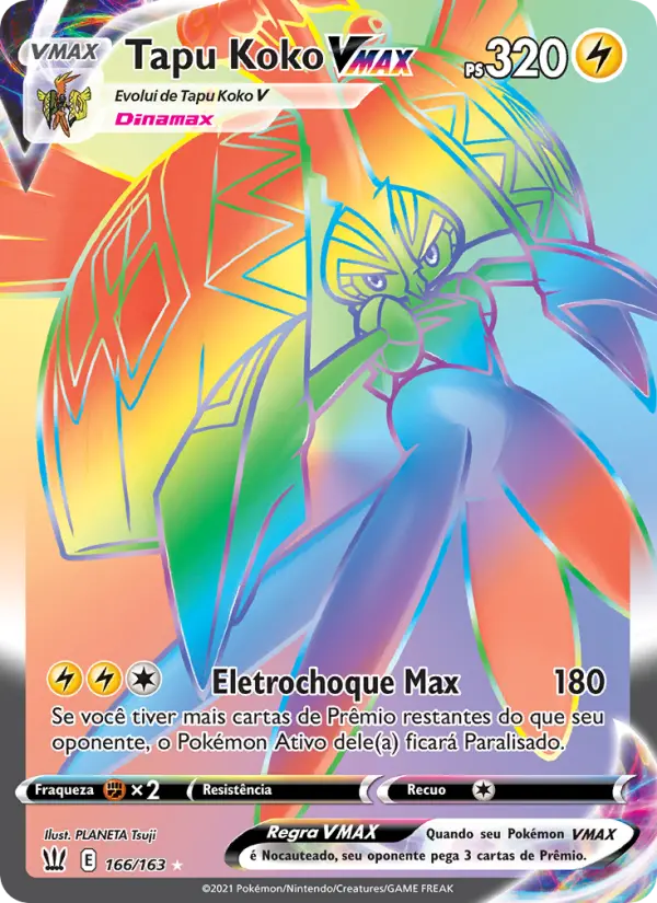 Tapu Koko VMAX — Estilos de Batalha 166