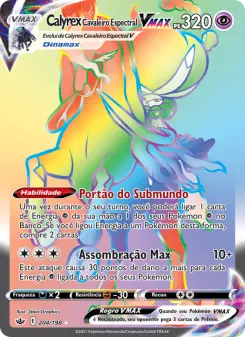 Calyrex Cavaleiro Espectral VMAX — Reinado Arrepiante 204