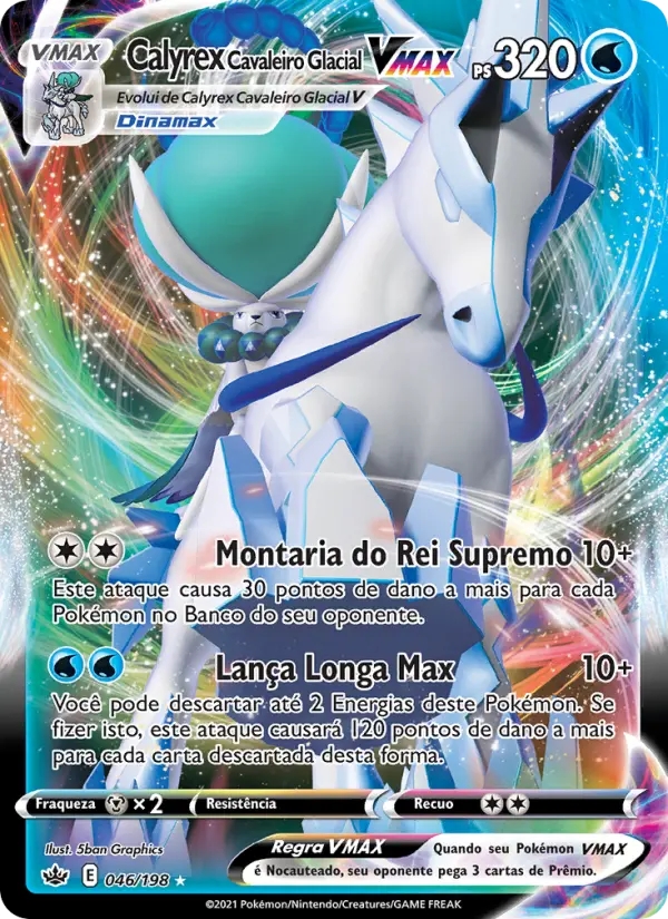 Calyrex Cavaleiro Glacial VMAX — Reinado Arrepiante 46