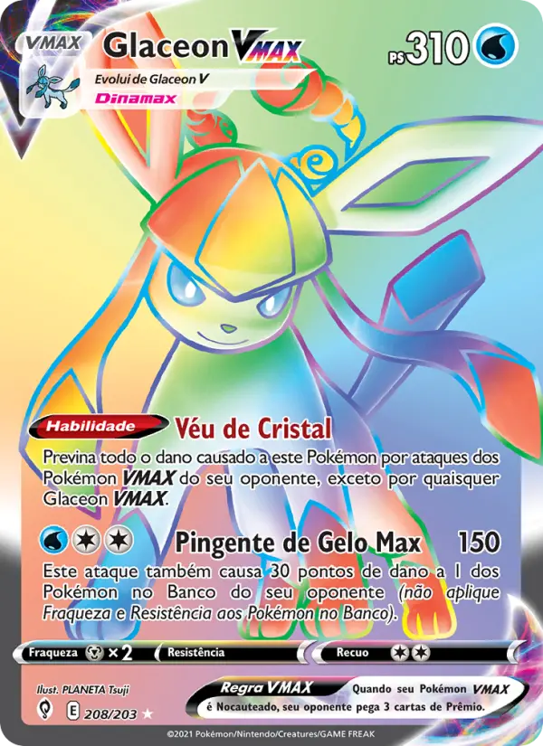 Glaceon VMAX — Céus em Evolução 208