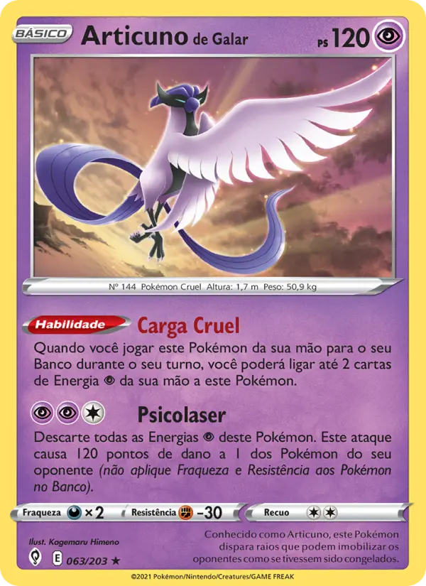 Articuno de Galar — Céus em Evolução 63