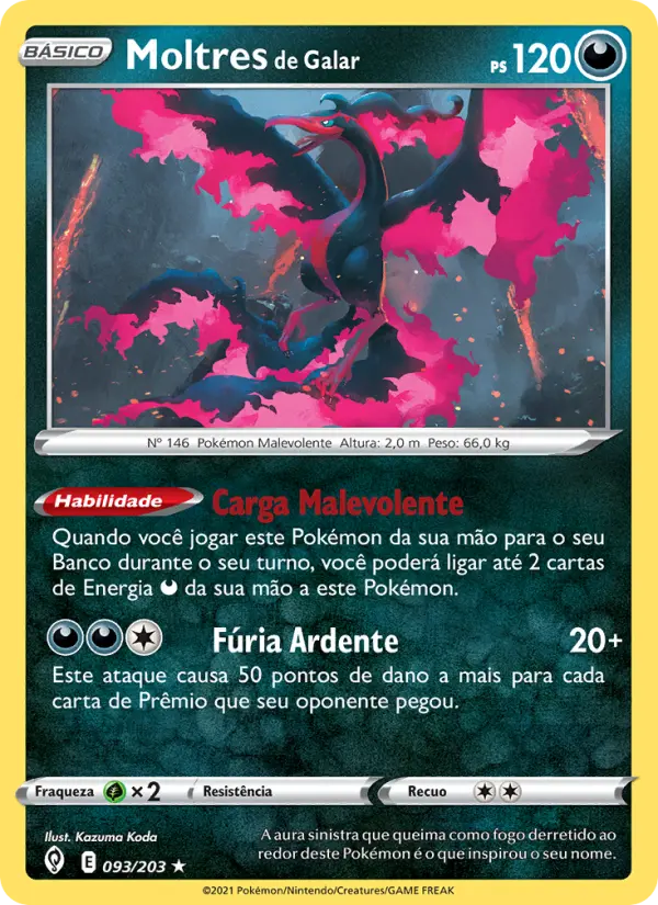 Moltres de Galar - Céus em Evolução