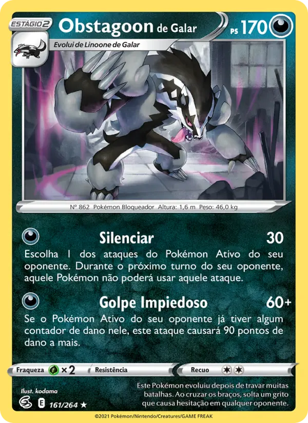 Obstagoon de Galar — Golpe Fusão 161