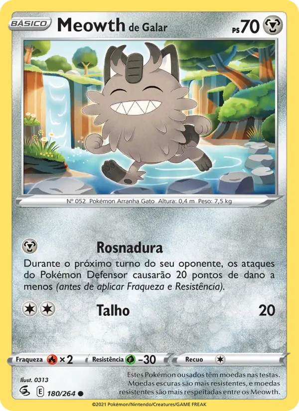 Meowth de Galar — Golpe Fusão 180