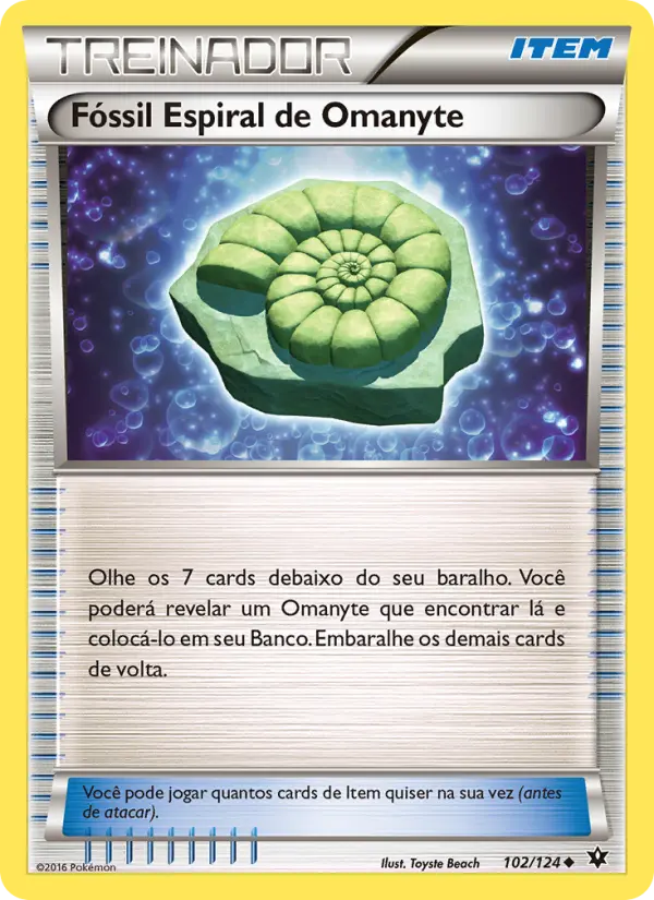 Fóssil Espiral de Omanyte — Fusão de Destinos 102