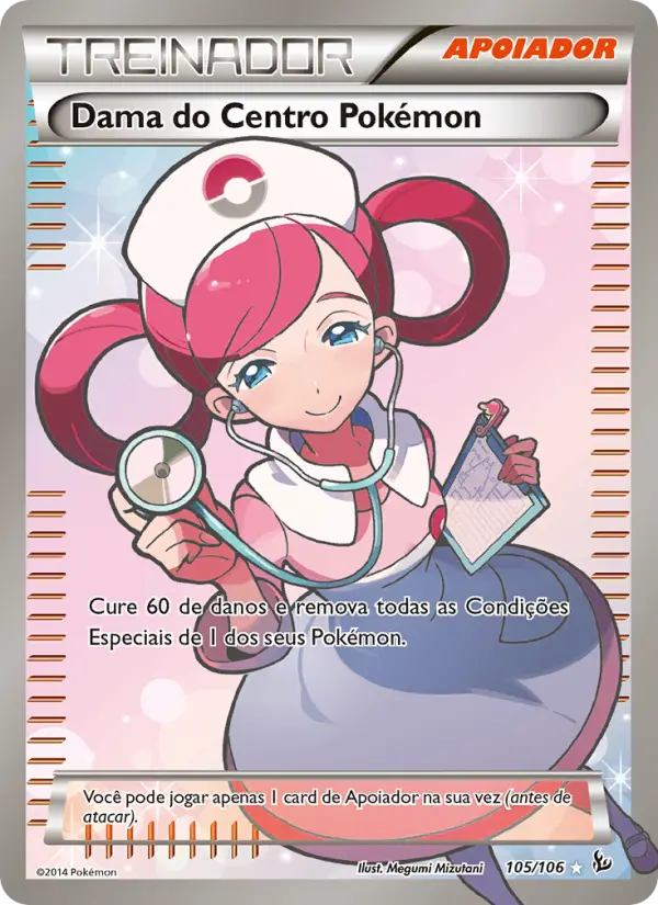Dama do Centro Pokémon — Flash de Fogo 105