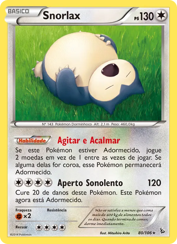 Snorlax — Flash de Fogo 80