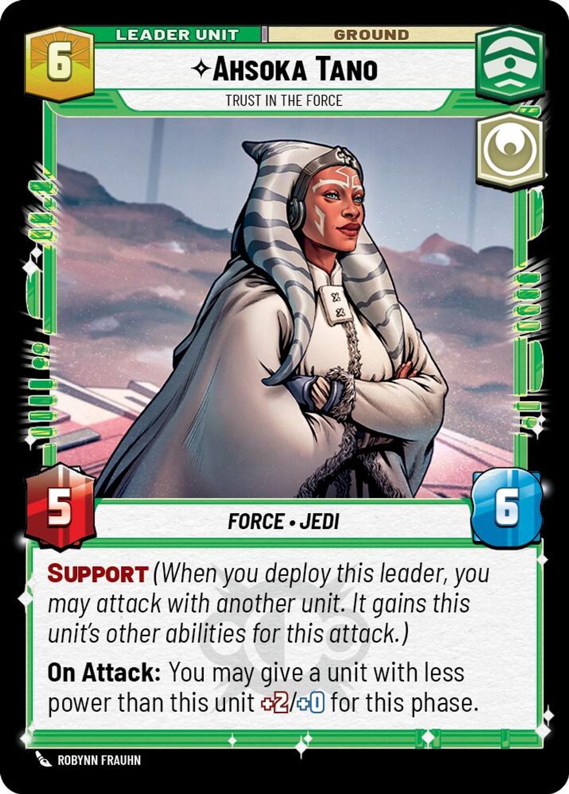 Ahsoka Tano, Trust in the Force (verso)