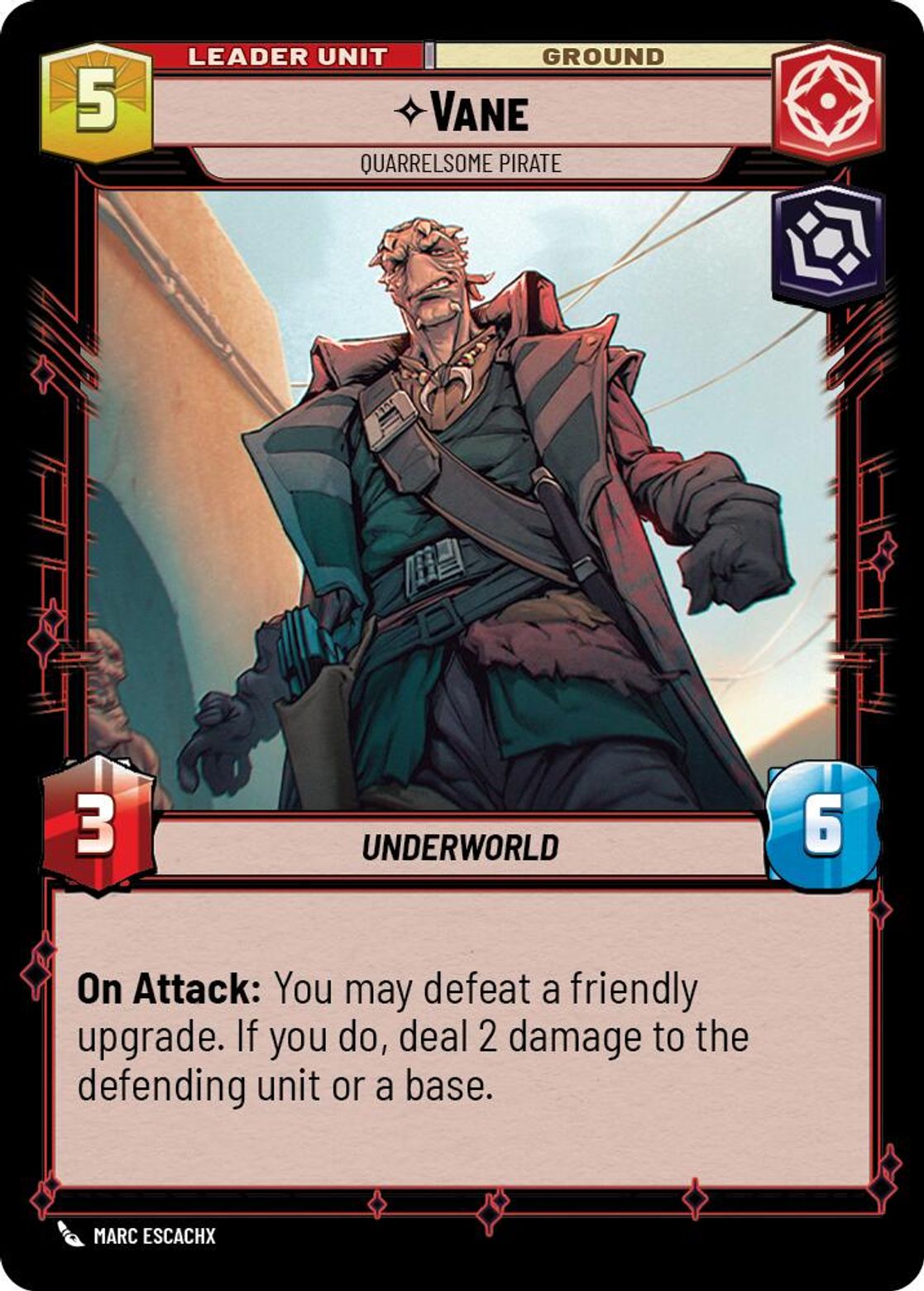Vane, Quarrelsome Pirate (verso)