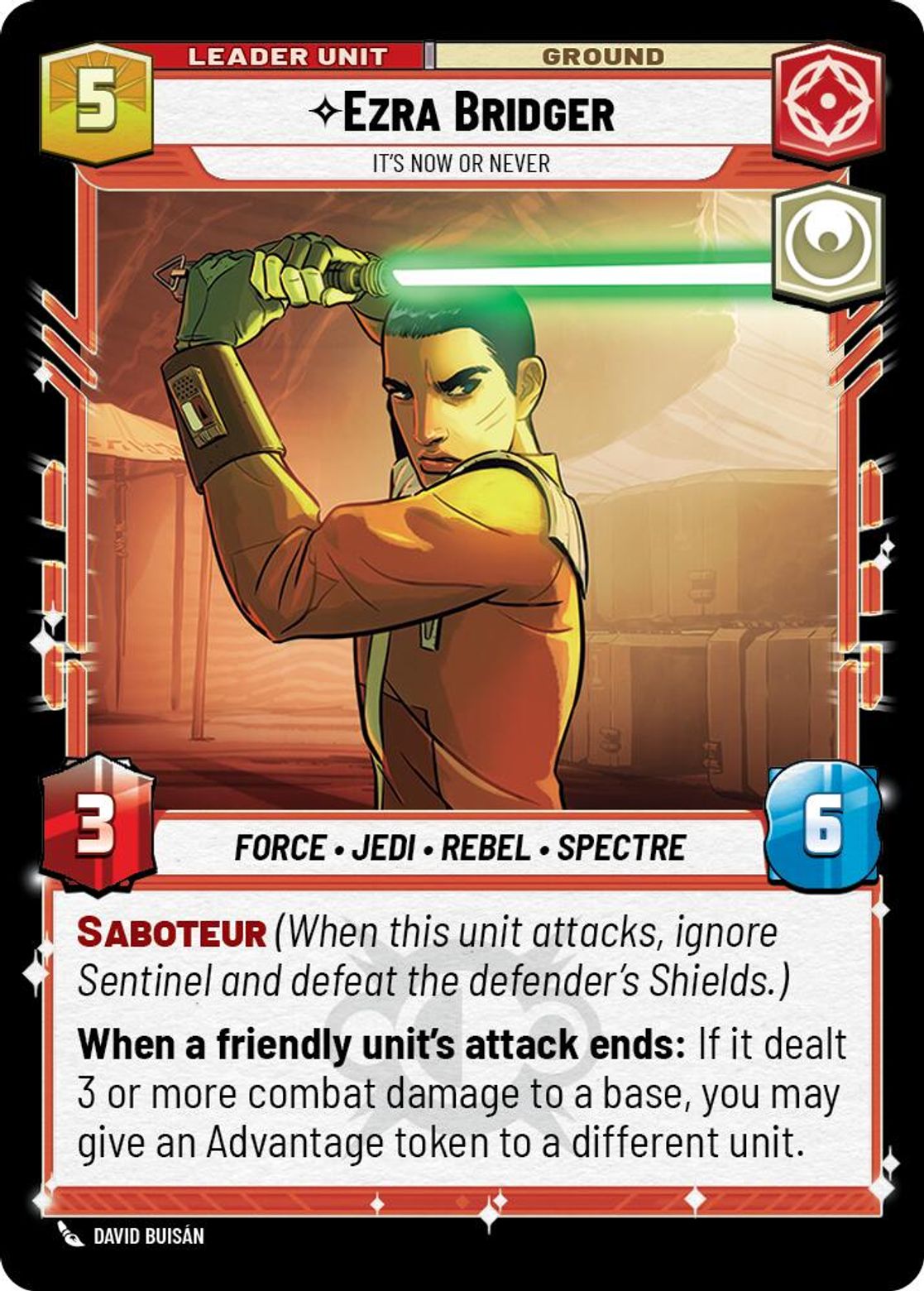 Ezra Bridger, It's Now or Never (verso)