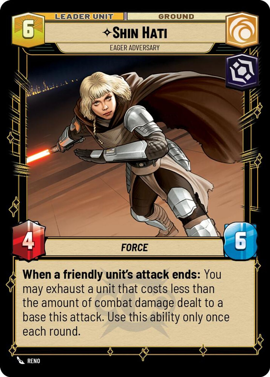 Shin Hati, Eager Adversary (verso)