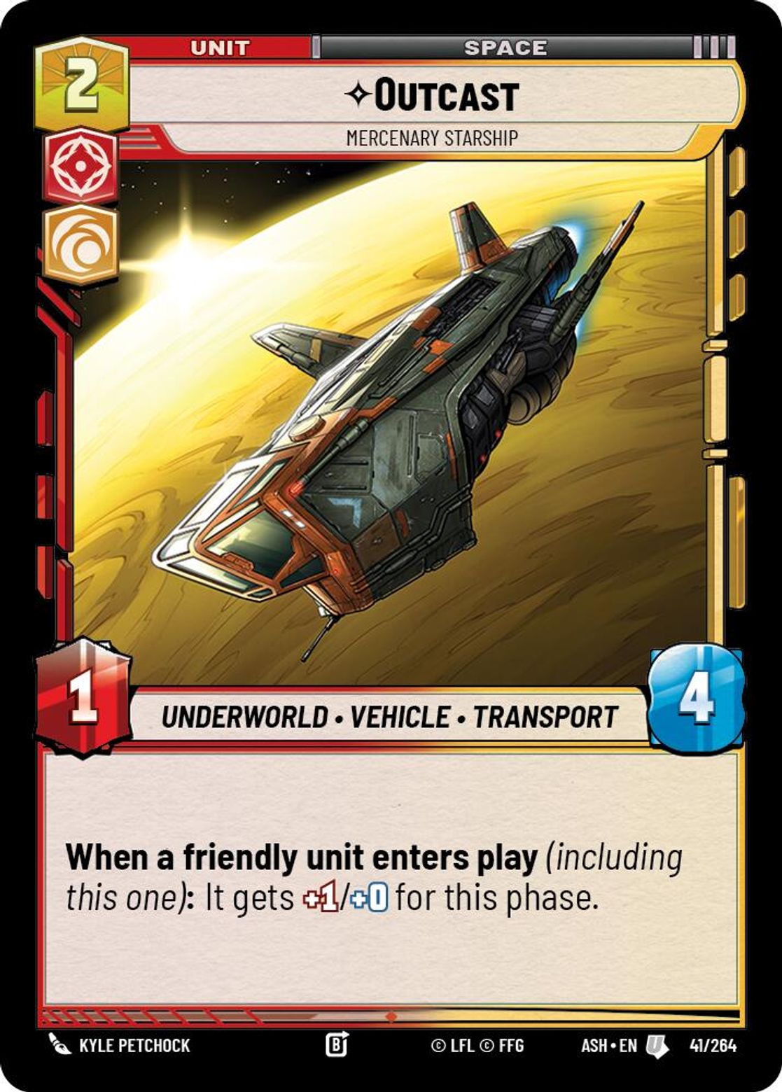 Outcast, Mercenary Starship — Ashes of the Empire 041
