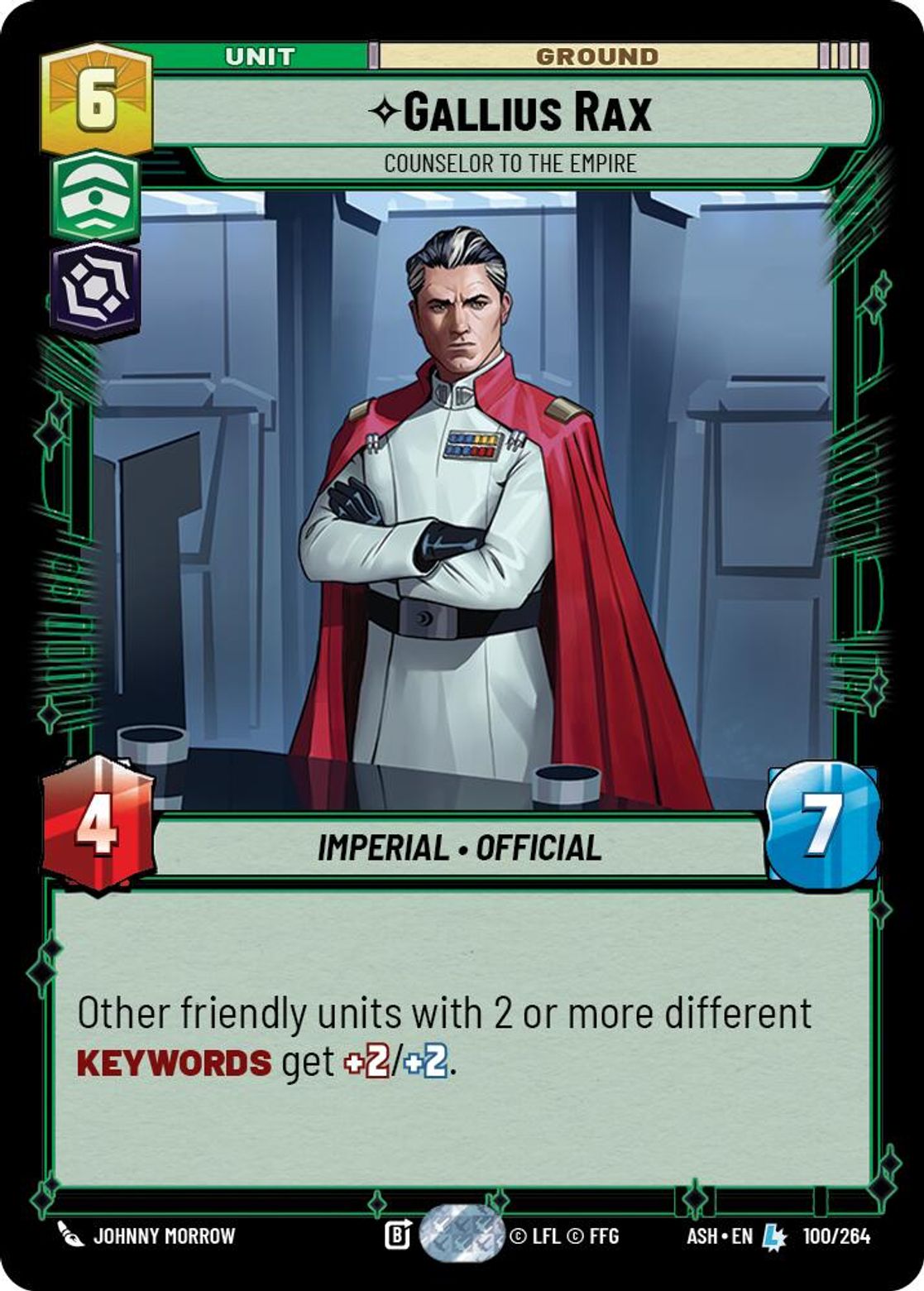 Gallius Rax, Counselor to the Empire — Ashes of the Empire 100