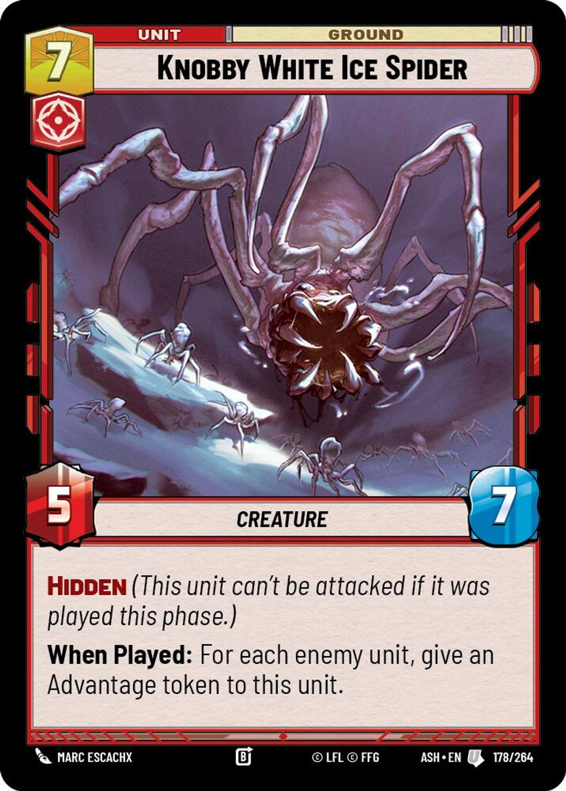 Knobby White Ice Spider — Ashes of the Empire 178