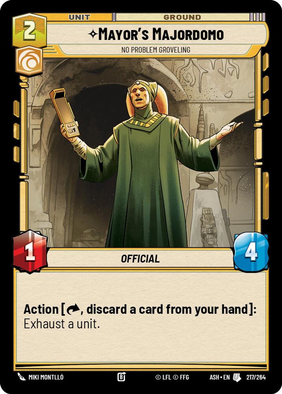 Mayor's Majordomo, No Problem Groveling — Ashes of the Empire 217
